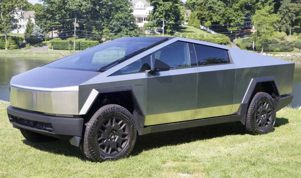 A Tesla Cybertruck pickup