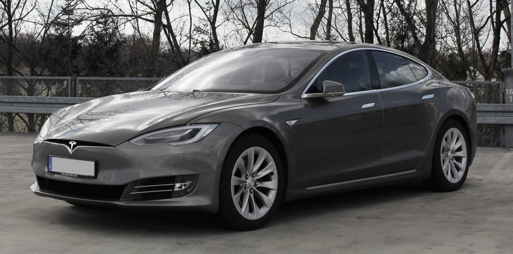 A Tesla Model S sedan