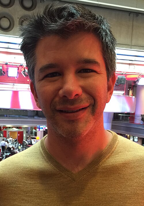 Close-up portrait of Travis Kalanick, photographed in London in 2014