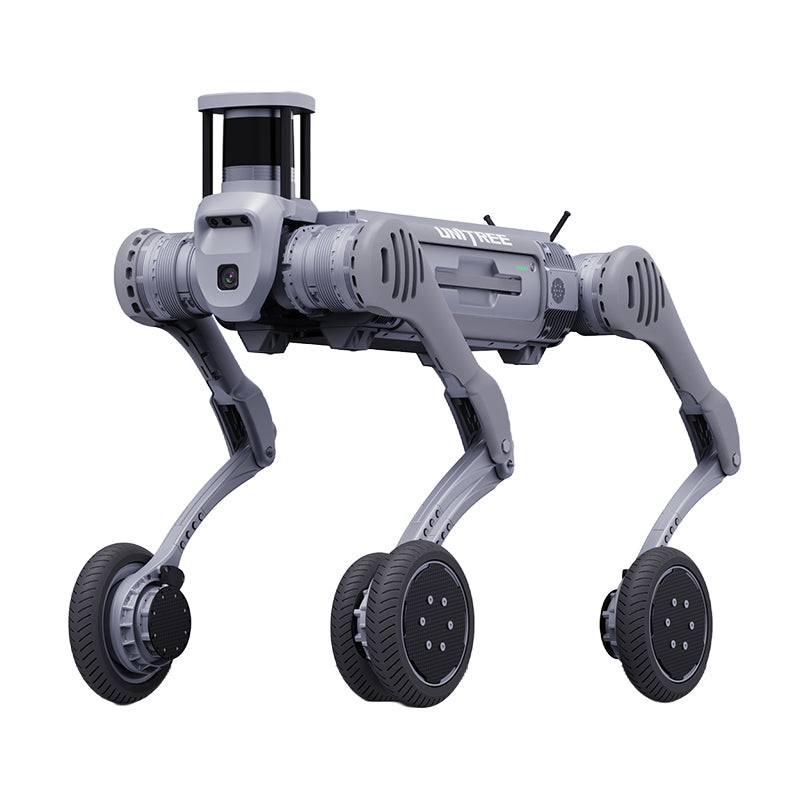 Unitree's B2-W wheeled-leg quadruped robot, official product photo