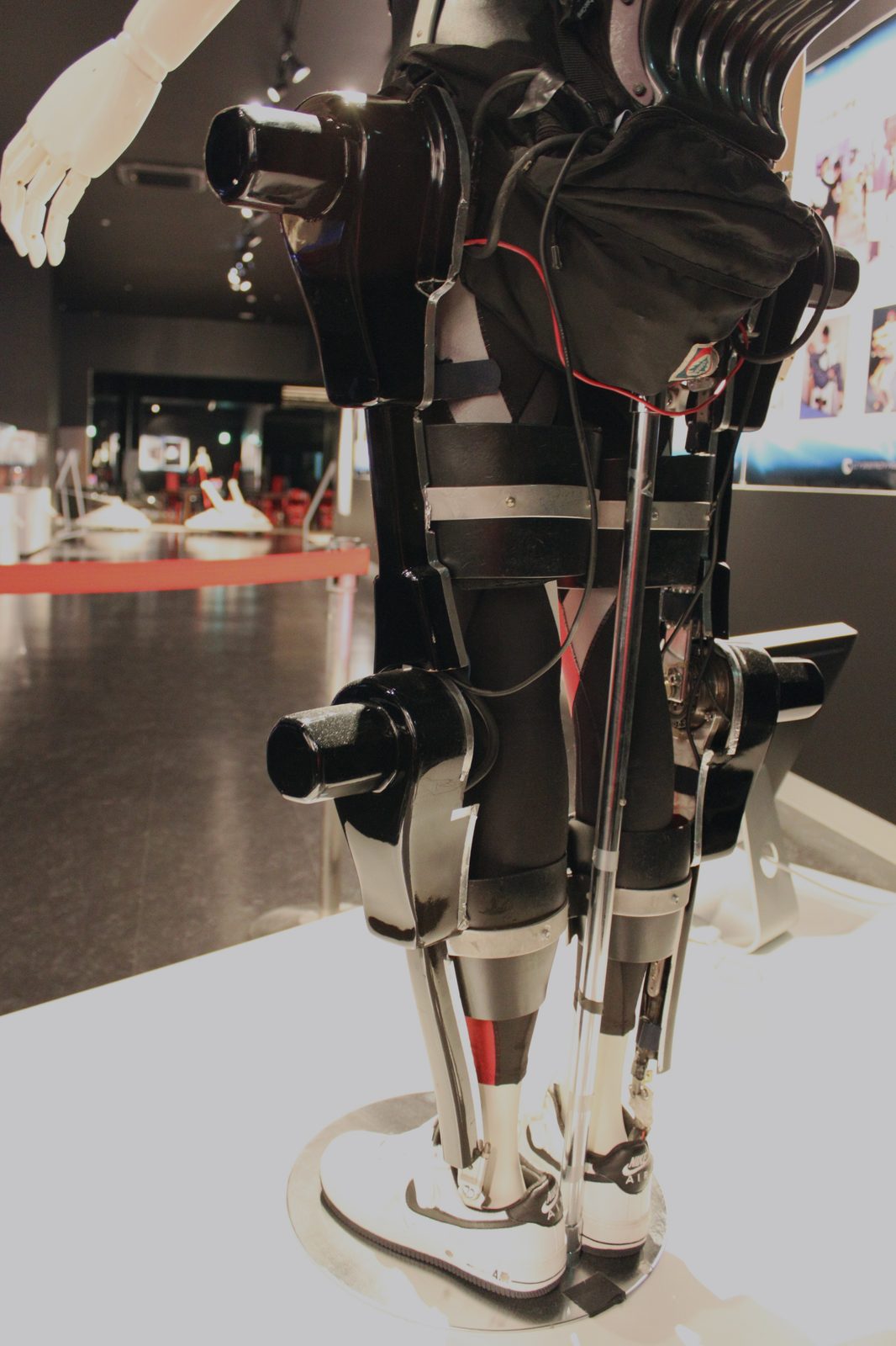 Cyberdyne's HAL (Hybrid Assistive Limb) exoskeleton on display