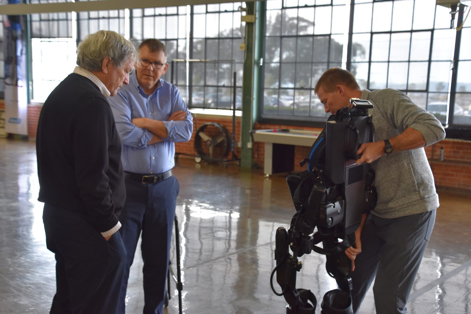 U.S. Rep. Mark DeSaulnier visiting Ekso Bionics' facility in Richmond, California