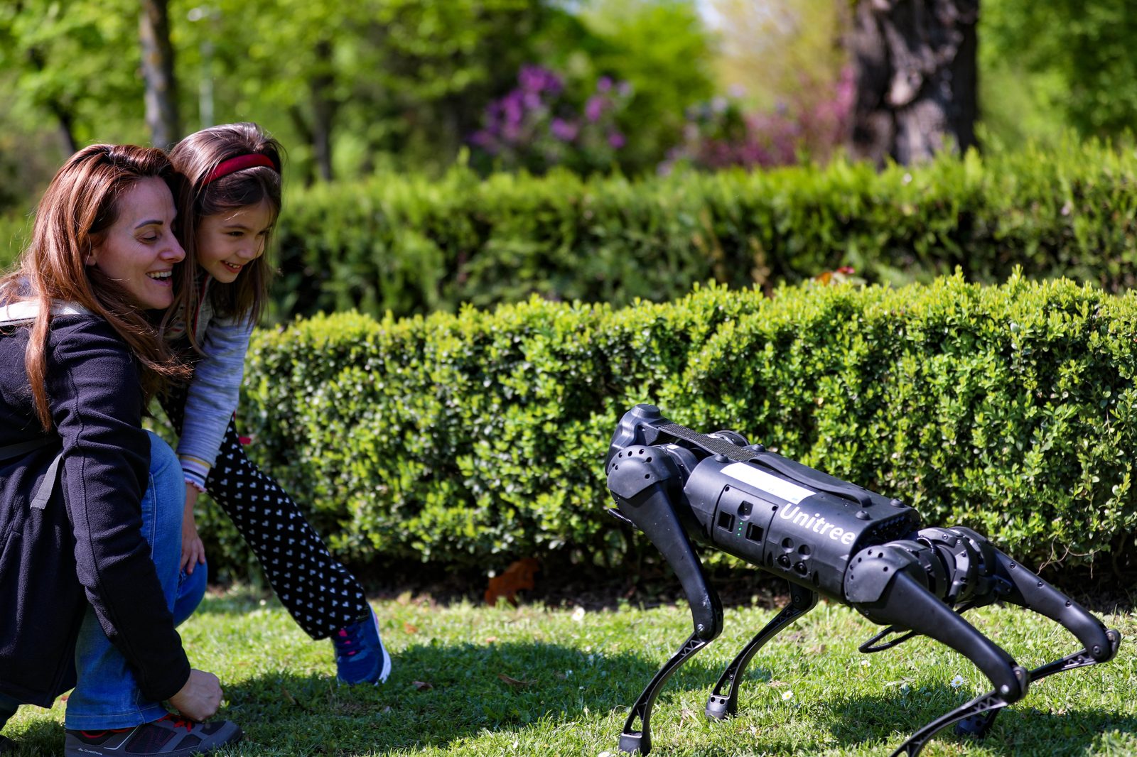 A Unitree quadruped robot demonstrated at a Romanian military exercise